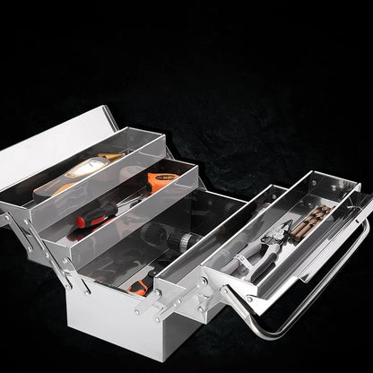 Durable Stainless Steel Tool Organizer Box Space Saving Design Portable Tool Box Organizer