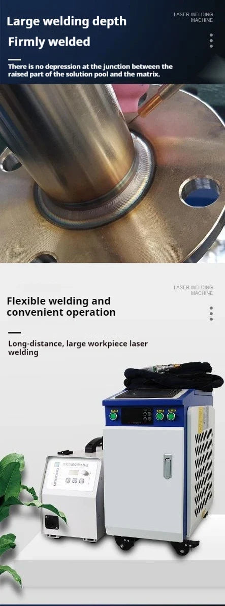 Water Cooled 1500W Mini Laser Welder Stainless Steel Aluminum Iron Portable Handheld Fiber  Welding Machine